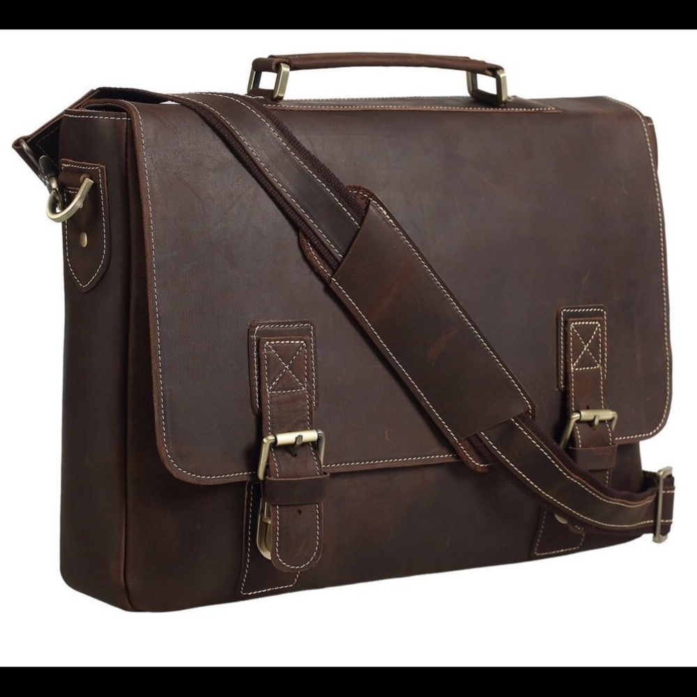 PRATT LEATHER CO. Executive Business Briefcase Bag